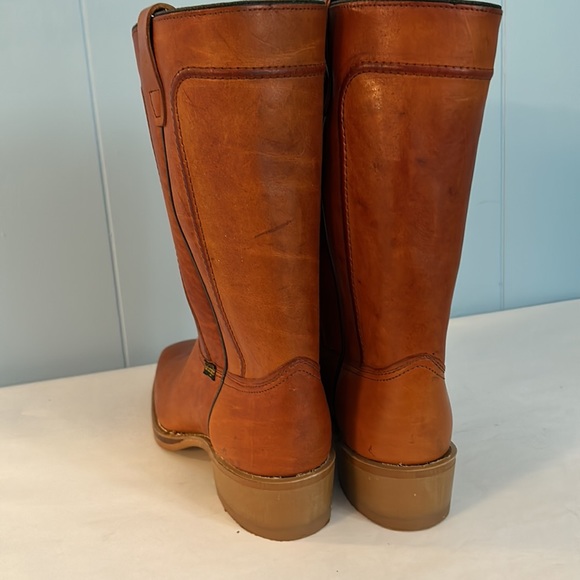 Wrangler 5574 Vintage Leather Roper Square Toe western cowboy boots size 10 - Picture 5 of 6